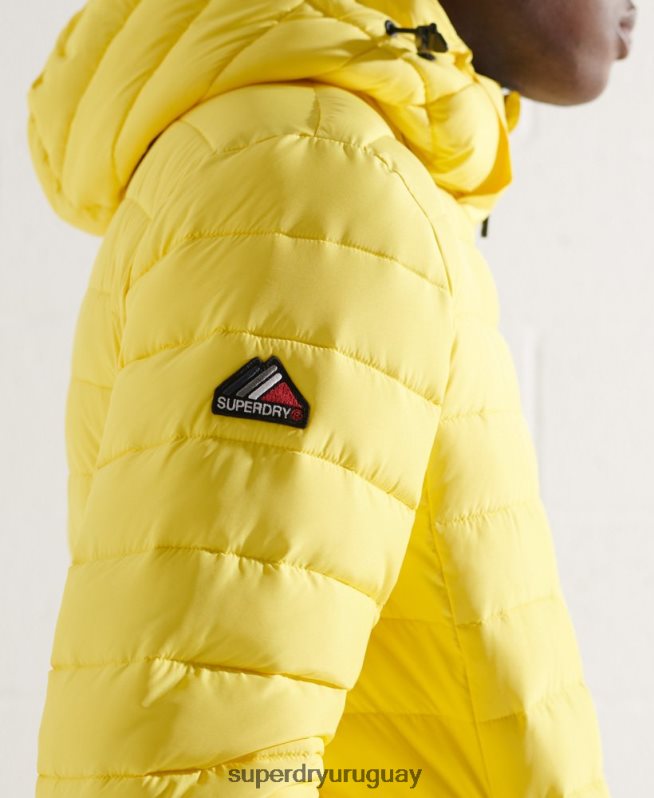 uy Superdry hombres chamarra fuji con capucha amarillo DT2N8Z1162 ropa