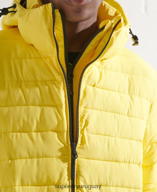 uy Superdry hombres chamarra fuji con capucha amarillo DT2N8Z1162 ropa