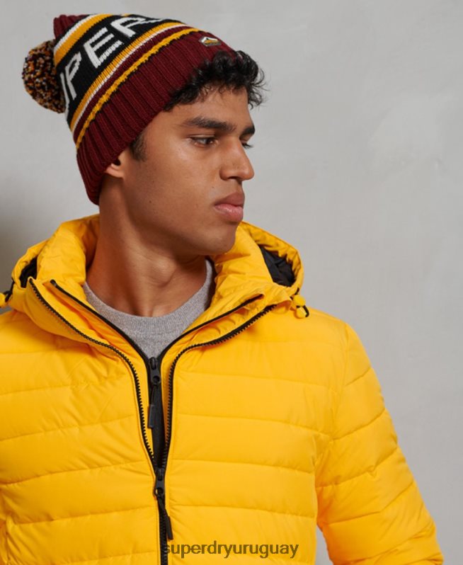 uy Superdry hombres chamarra fuji con capucha amarillo DT2N8Z4748 ropa