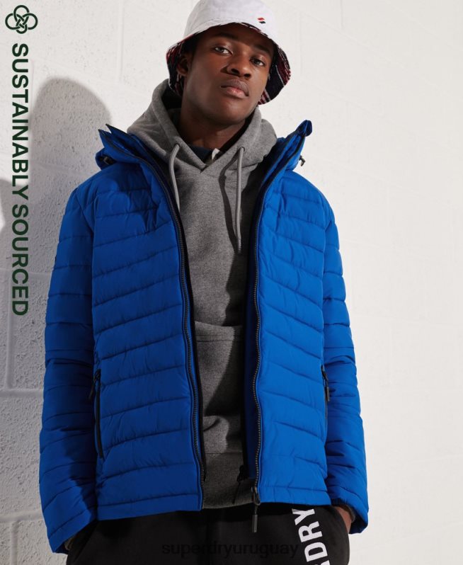 uy Superdry hombres chamarra fuji con capucha azul DT2N8Z4704 ropa
