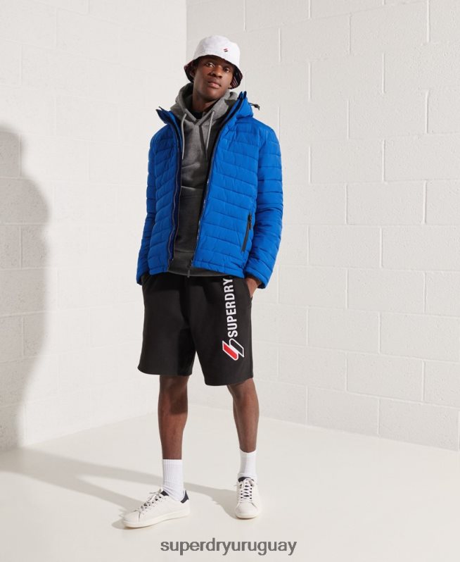 uy Superdry hombres chamarra fuji con capucha azul DT2N8Z4704 ropa