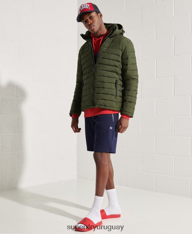 uy Superdry hombres chamarra fuji con capucha caqui DT2N8Z4657 ropa