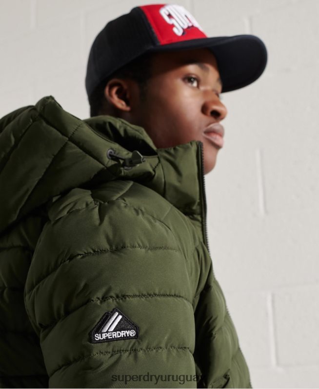 uy Superdry hombres chamarra fuji con capucha caqui DT2N8Z4657 ropa