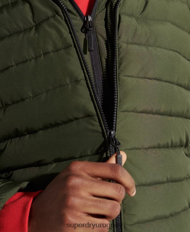 uy Superdry hombres chamarra fuji con capucha caqui DT2N8Z4657 ropa