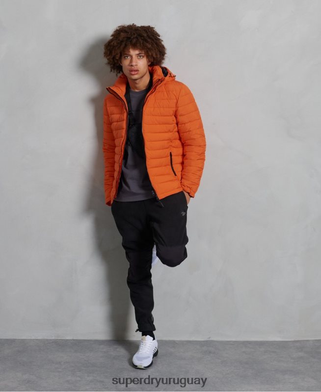 uy Superdry hombres chamarra fuji con capucha naranja DT2N8Z4747 ropa