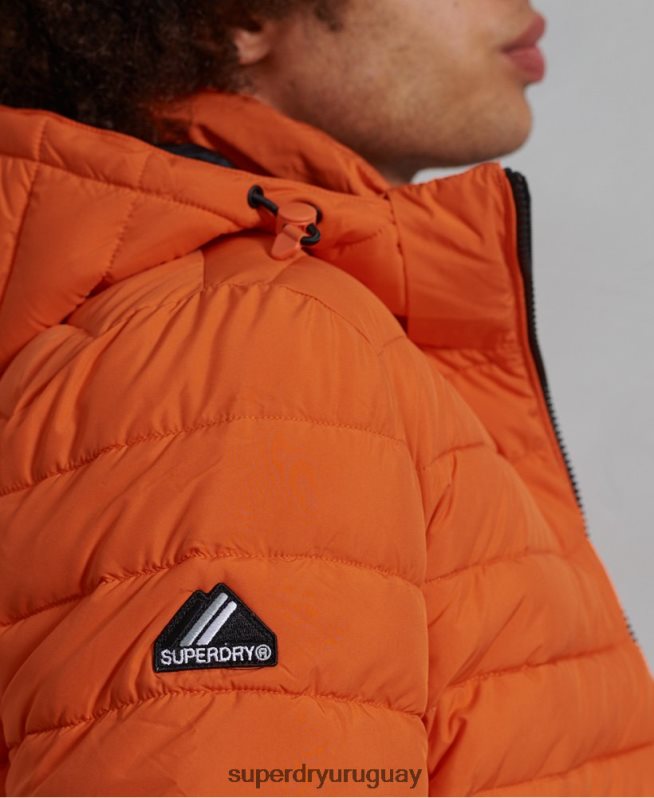 uy Superdry hombres chamarra fuji con capucha naranja DT2N8Z4747 ropa