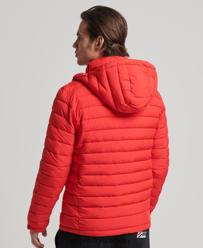 uy Superdry hombres chamarra fuji con capucha rojo DT2N8Z4730 ropa