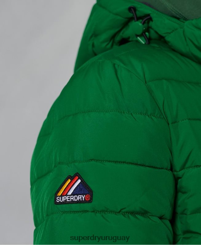 uy Superdry hombres chamarra fuji con capucha verde DT2N8Z4752 ropa