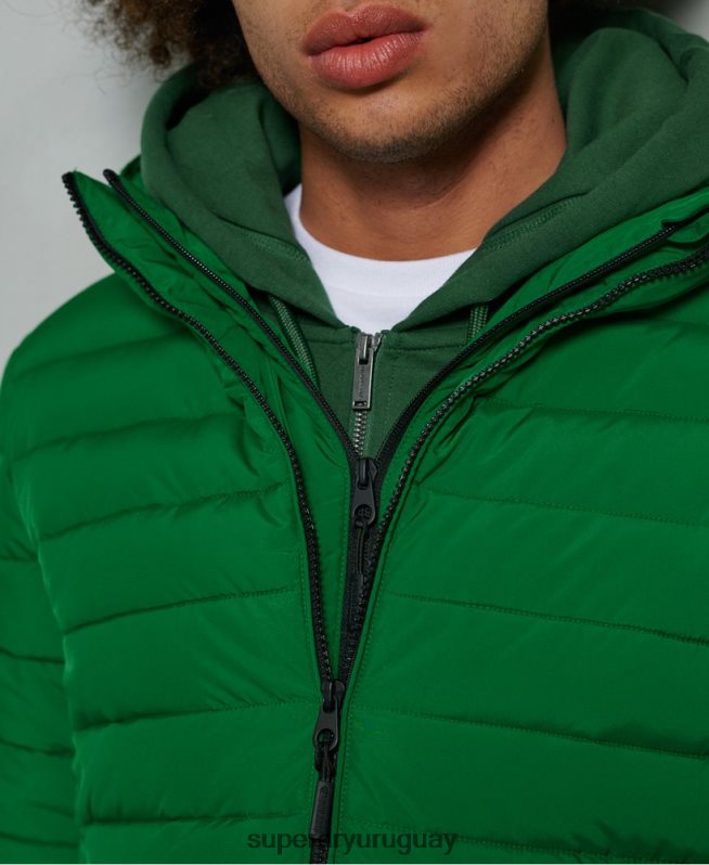 uy Superdry hombres chamarra fuji con capucha verde DT2N8Z4752 ropa