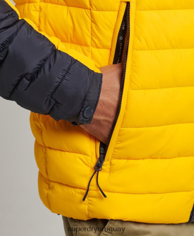 uy Superdry hombres chamarra fuji mixta de radar de expedición amarillo DT2N8Z4655 ropa