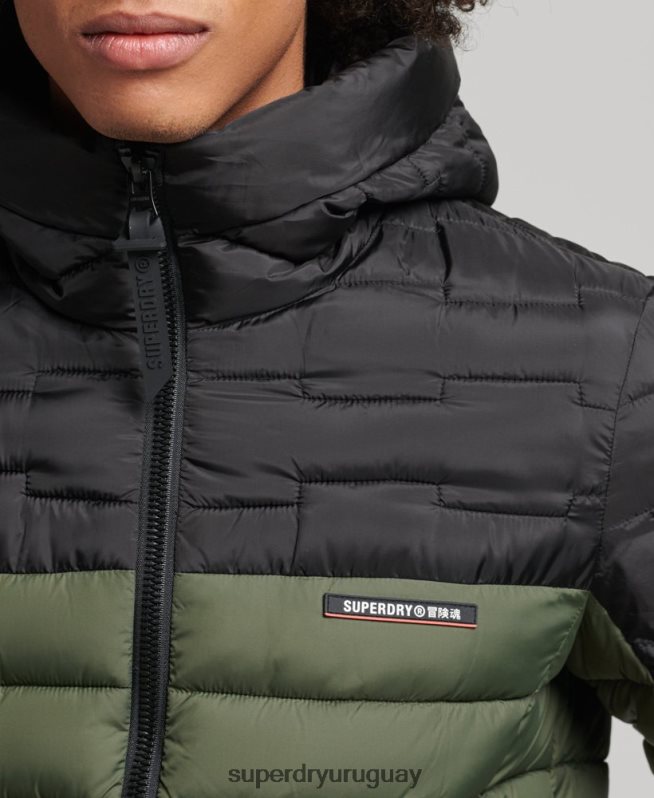 uy Superdry hombres chamarra fuji mixta de radar de expedición caqui DT2N8Z4694 ropa