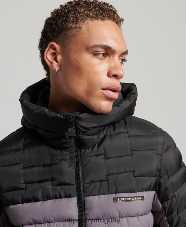 uy Superdry hombres chamarra fuji mixta de radar de expedición gris DT2N8Z4469 ropa