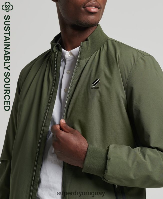 uy Superdry hombres chamarra harrington de entrenamiento de código caqui DT2N8Z1096 ropa