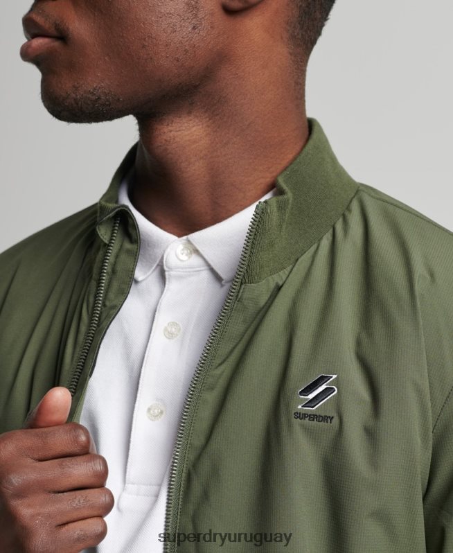 uy Superdry hombres chamarra harrington de entrenamiento de código caqui DT2N8Z1096 ropa