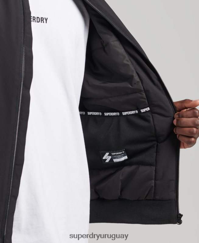 uy Superdry hombres chamarra harrington de entrenamiento de código negro DT2N8Z1109 ropa