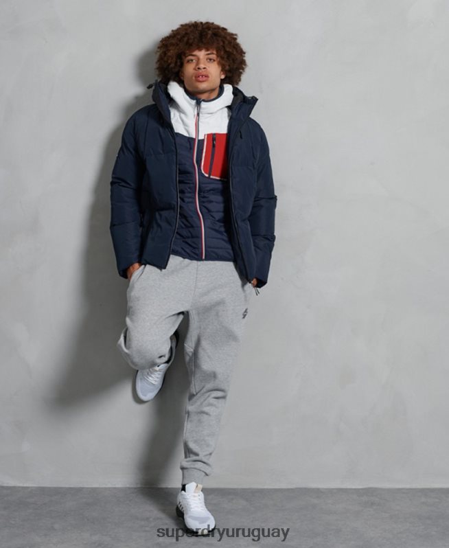 uy Superdry hombres chamarra informal de convección blanco DT2N8Z4751 ropa