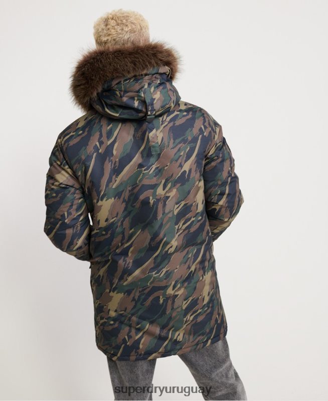 uy Superdry hombres chamarra parka Everest caqui DT2N8Z4602 ropa
