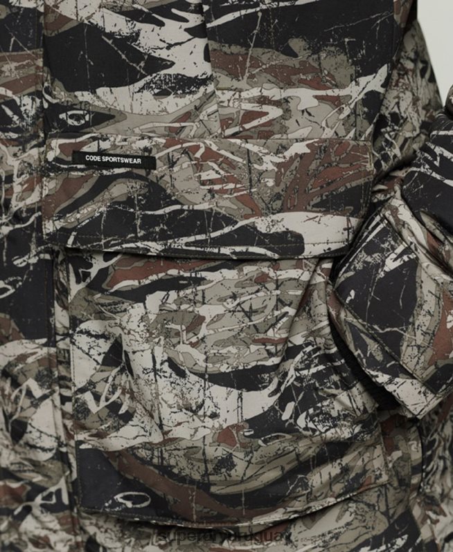 uy Superdry hombres chamarra parka Everest con capucha de piel sintética verde DT2N8Z4547 ropa