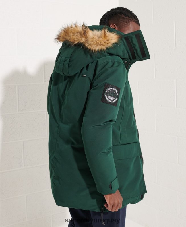 uy Superdry hombres chamarra parka Everest verde DT2N8Z4588 ropa