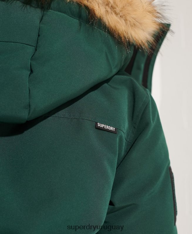 uy Superdry hombres chamarra parka Everest verde DT2N8Z4588 ropa