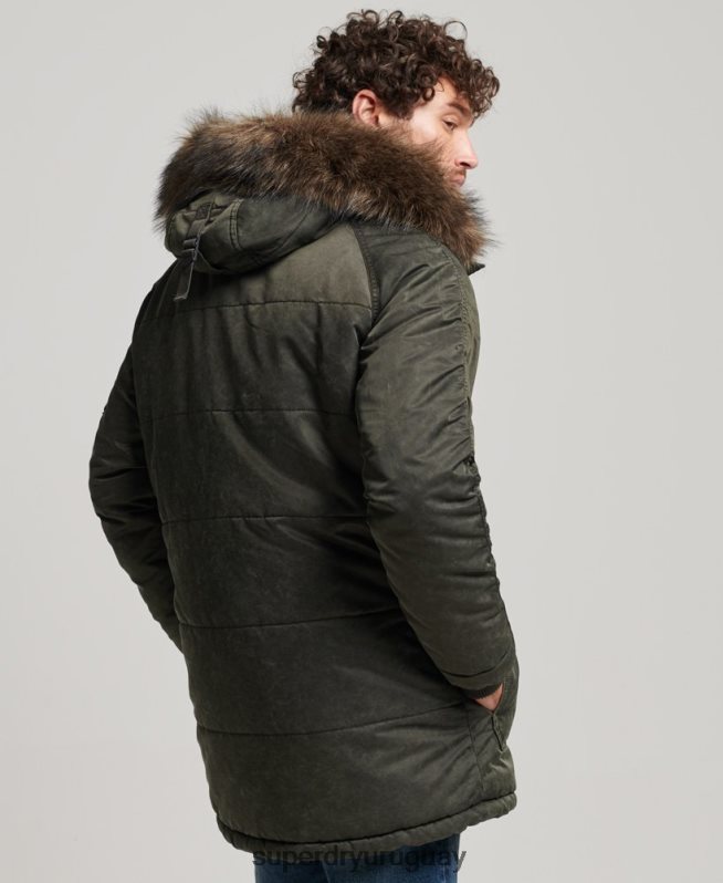 uy Superdry hombres chamarra parka chinook caqui DT2N8Z4479 ropa