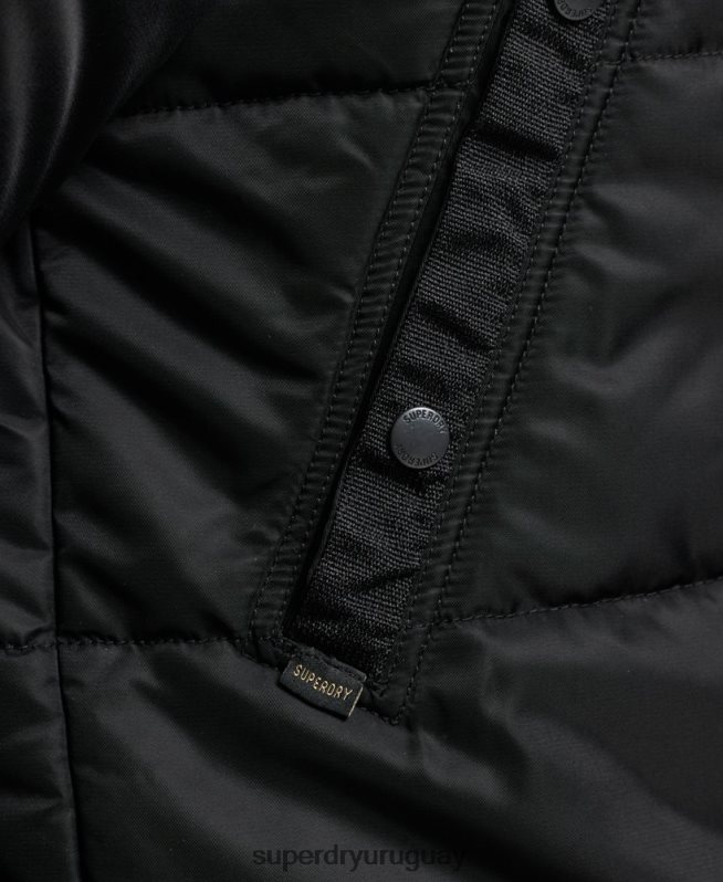 uy Superdry hombres chamarra parka chinook gris oscuro DT2N8Z4447 ropa