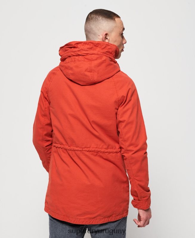 uy Superdry hombres chamarra parka de aviador rookie naranja DT2N8Z1202 ropa