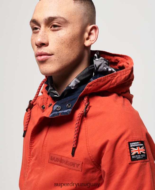 uy Superdry hombres chamarra parka de aviador rookie naranja DT2N8Z1202 ropa