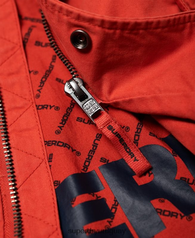 uy Superdry hombres chamarra parka de aviador rookie naranja DT2N8Z1202 ropa