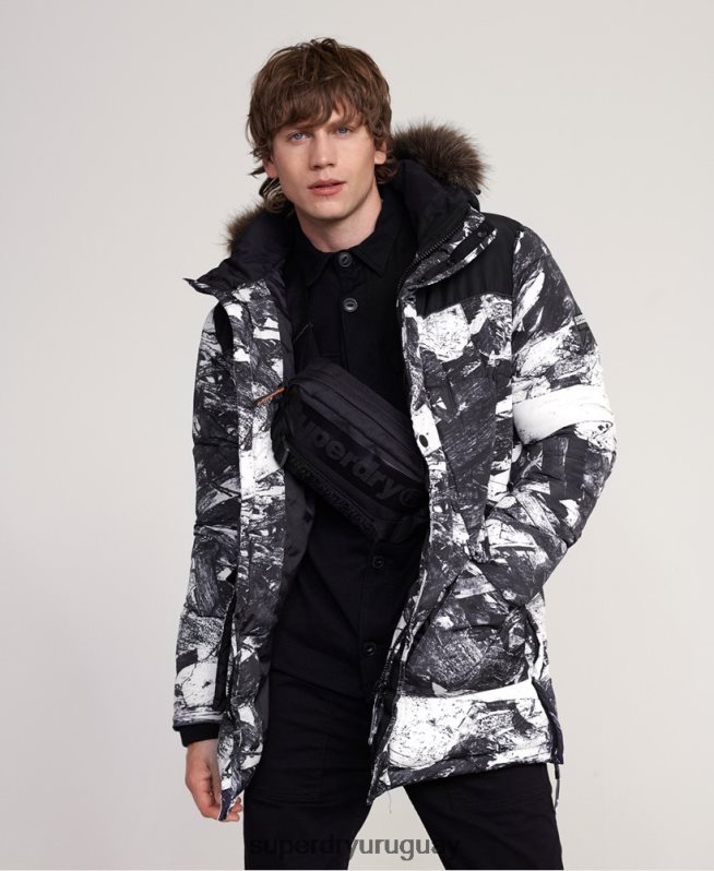 uy Superdry hombres chamarra parka sd explorer gris DT2N8Z4717 ropa