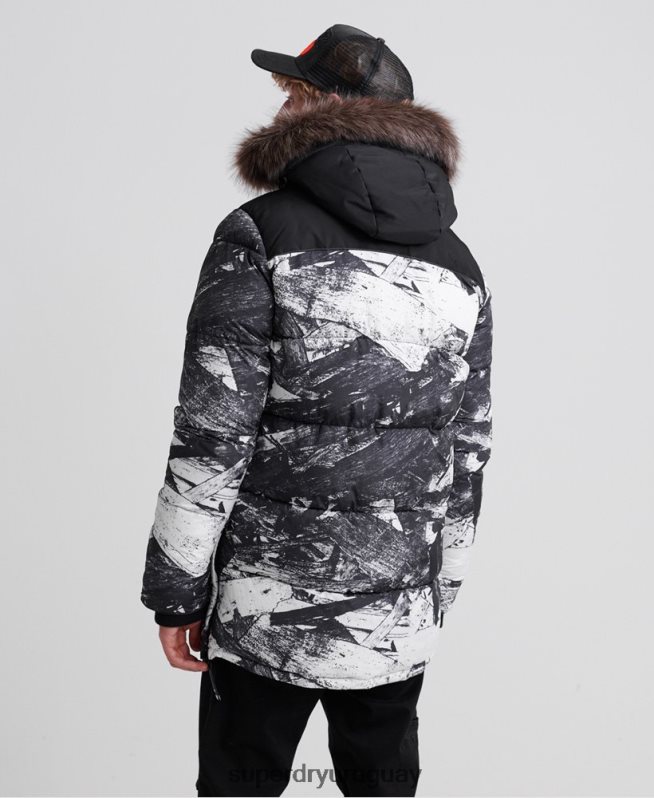 uy Superdry hombres chamarra parka sd explorer gris DT2N8Z4717 ropa