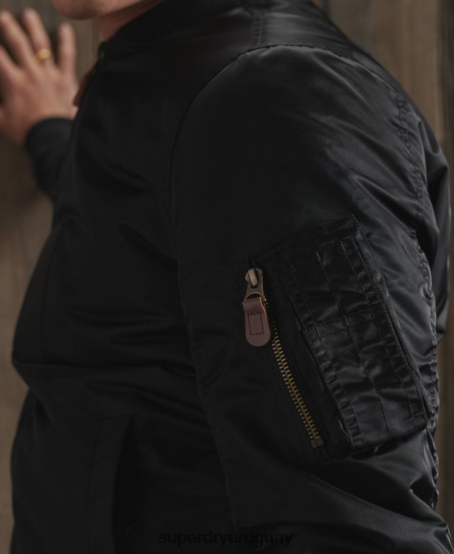 uy Superdry hombres chamarra reversible dry edición limitada negro DT2N8Z4770 ropa