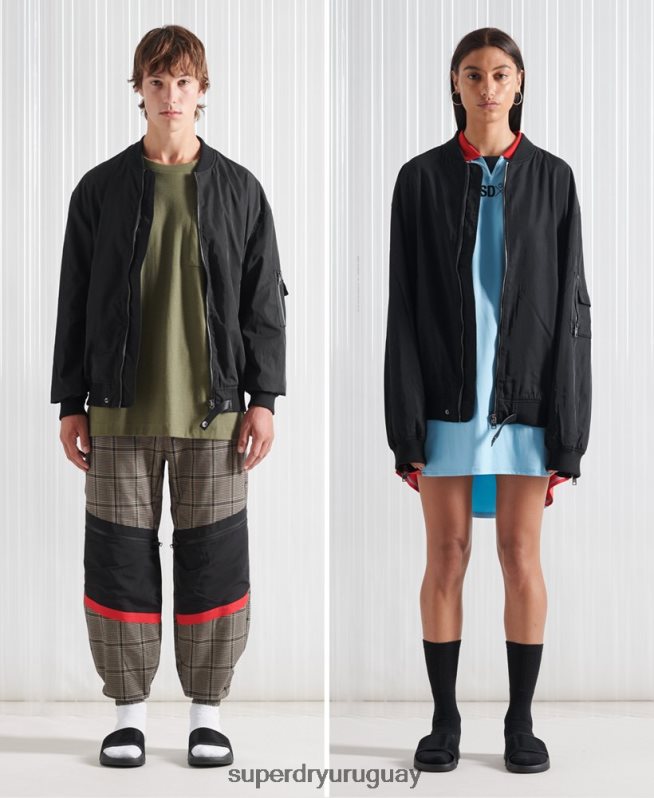 uy Superdry hombres chamarra sdx future ma1 edición limitada negro DT2N8Z4790 ropa