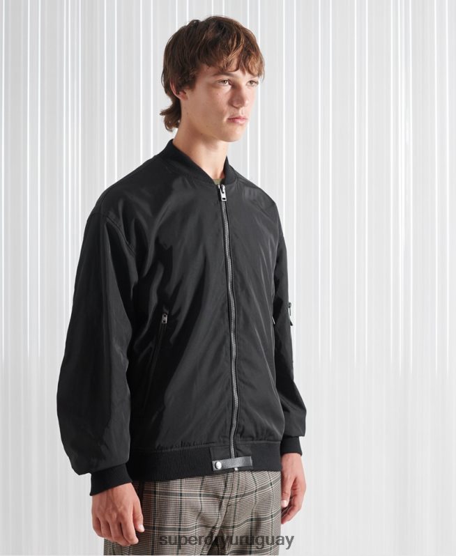 uy Superdry hombres chamarra sdx future ma1 edición limitada negro DT2N8Z4790 ropa
