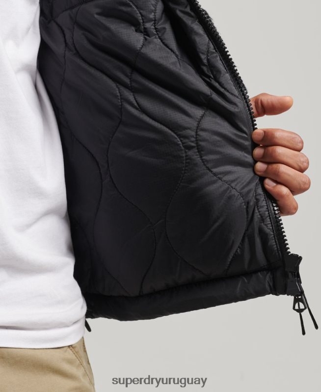uy Superdry hombres chamarra sherpa con cremallera gris oscuro DT2N8Z4692 ropa