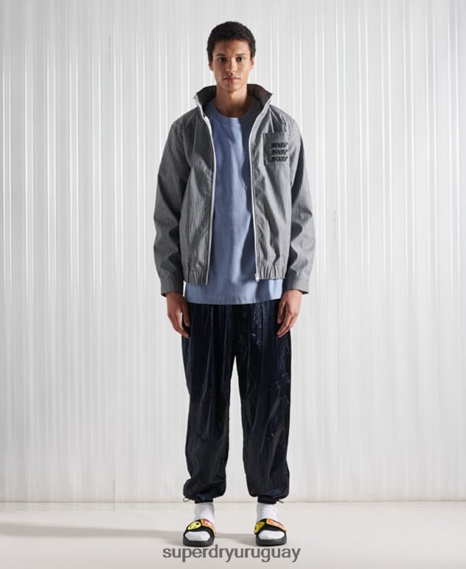 uy Superdry hombres chambray de rayas de cambray sdx de edición limitada azul DT2N8Z4767 ropa