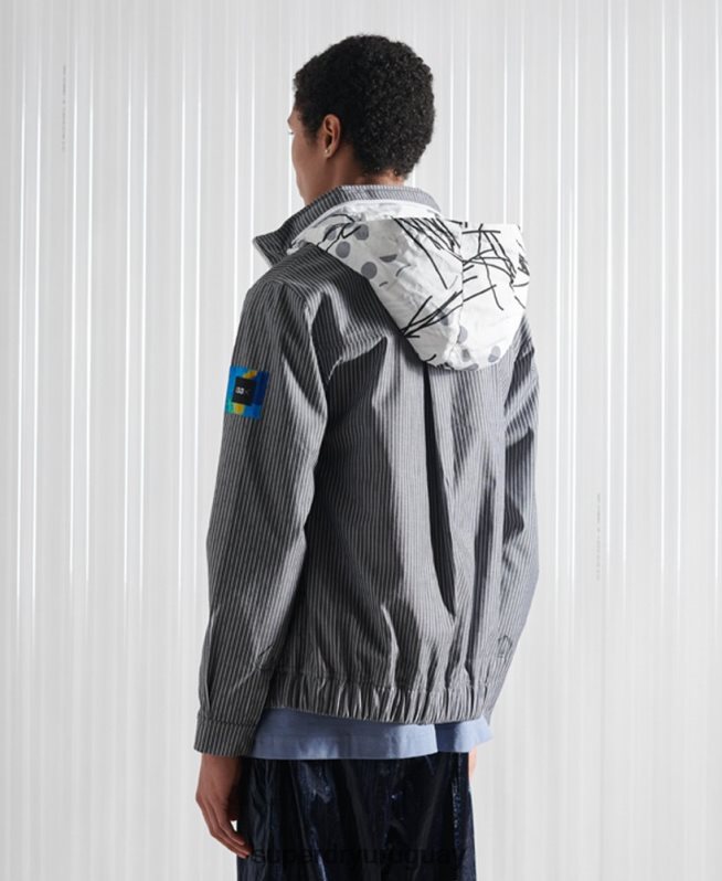 uy Superdry hombres chambray de rayas de cambray sdx de edición limitada azul DT2N8Z4767 ropa