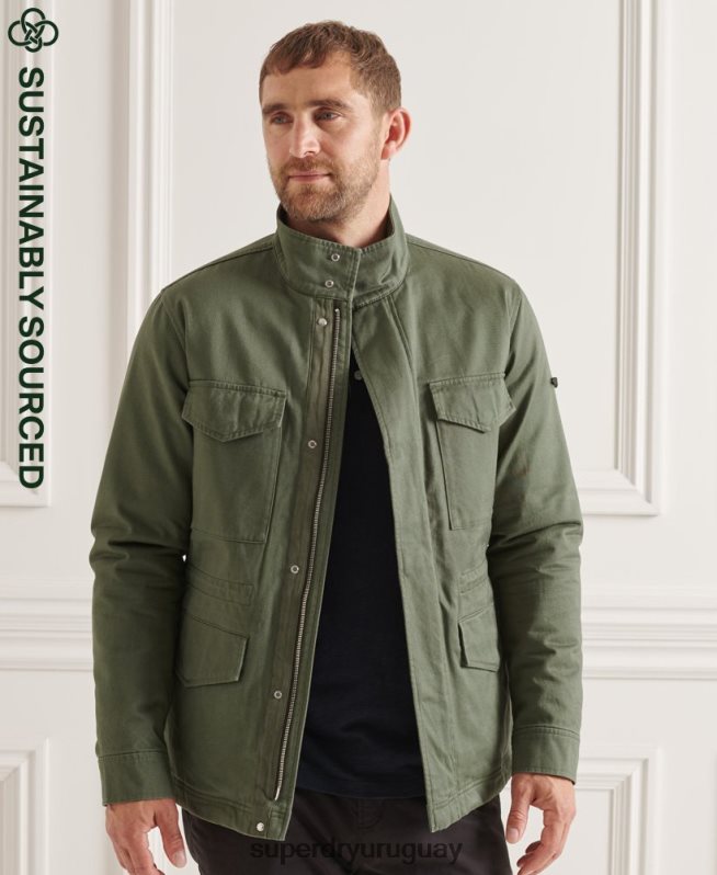 uy Superdry hombres chaqueta 3 en 1 m65 verde DT2N8Z4606 ropa