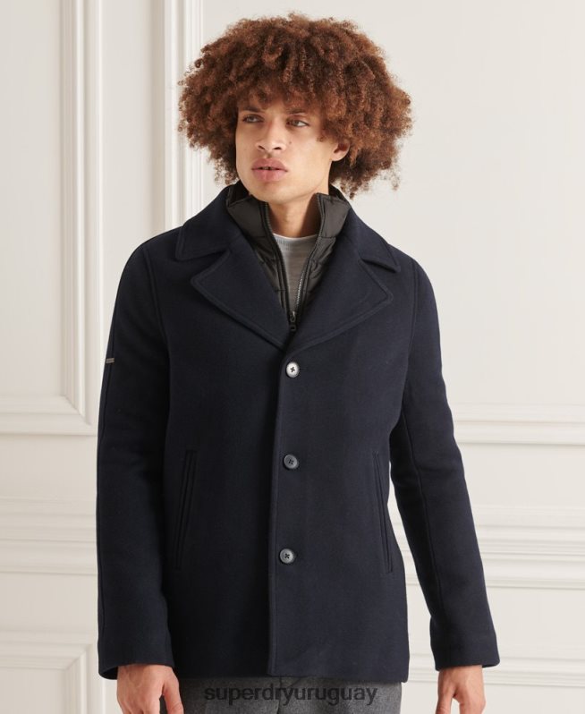 uy Superdry hombres chaqueta acolchada corta studios Armada DT2N8Z1036 ropa