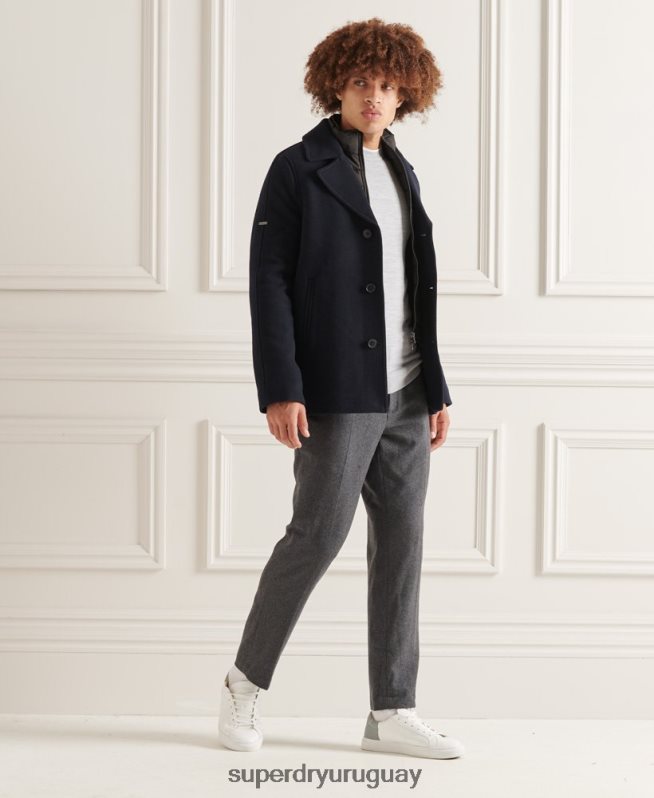 uy Superdry hombres chaqueta acolchada corta studios Armada DT2N8Z1036 ropa