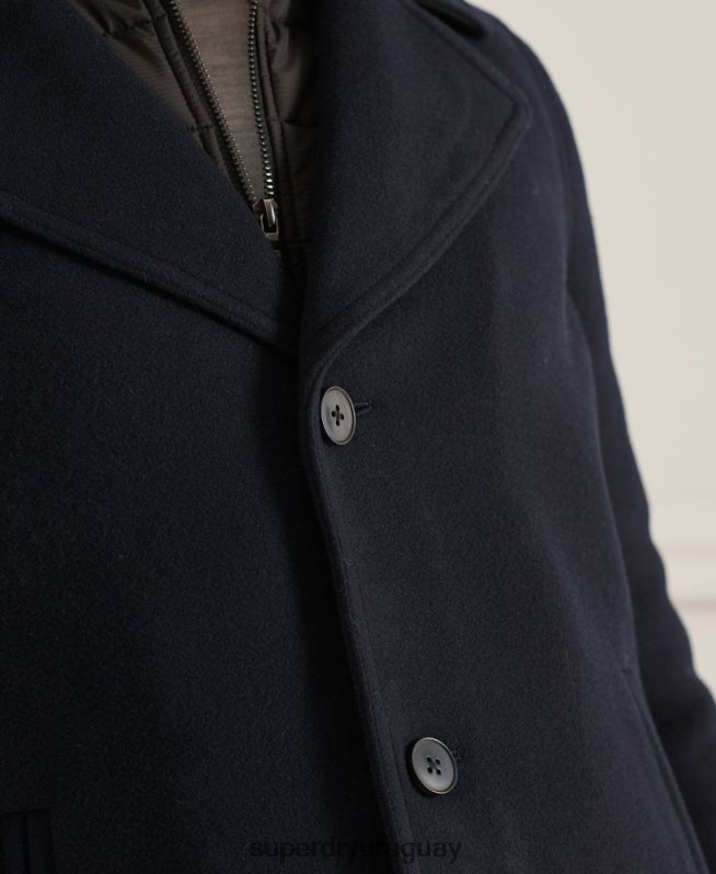 uy Superdry hombres chaqueta acolchada corta studios Armada DT2N8Z1036 ropa