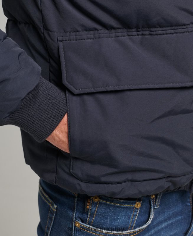 uy Superdry hombres chaqueta acolchada de montaña Armada DT2N8Z4559 ropa