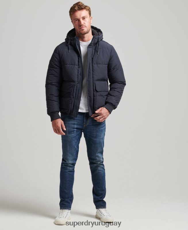 uy Superdry hombres chaqueta acolchada de montaña Armada DT2N8Z4559 ropa