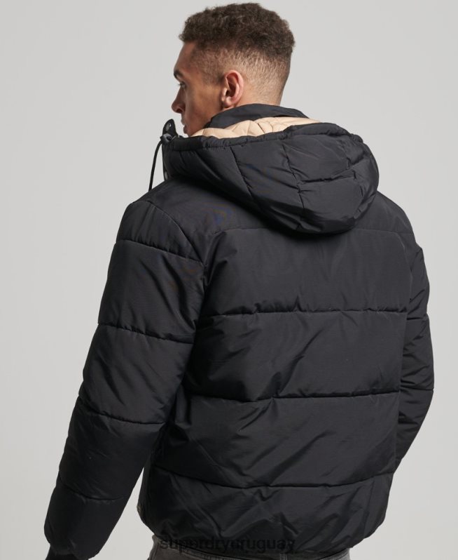 uy Superdry hombres chaqueta acolchada de montaña azul oscuro DT2N8Z4533 ropa