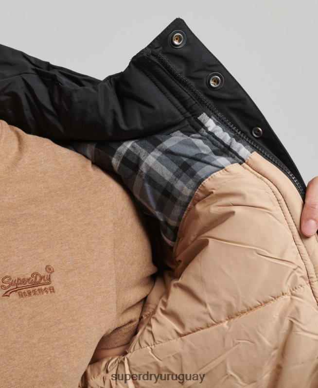 uy Superdry hombres chaqueta acolchada de montaña azul oscuro DT2N8Z4533 ropa