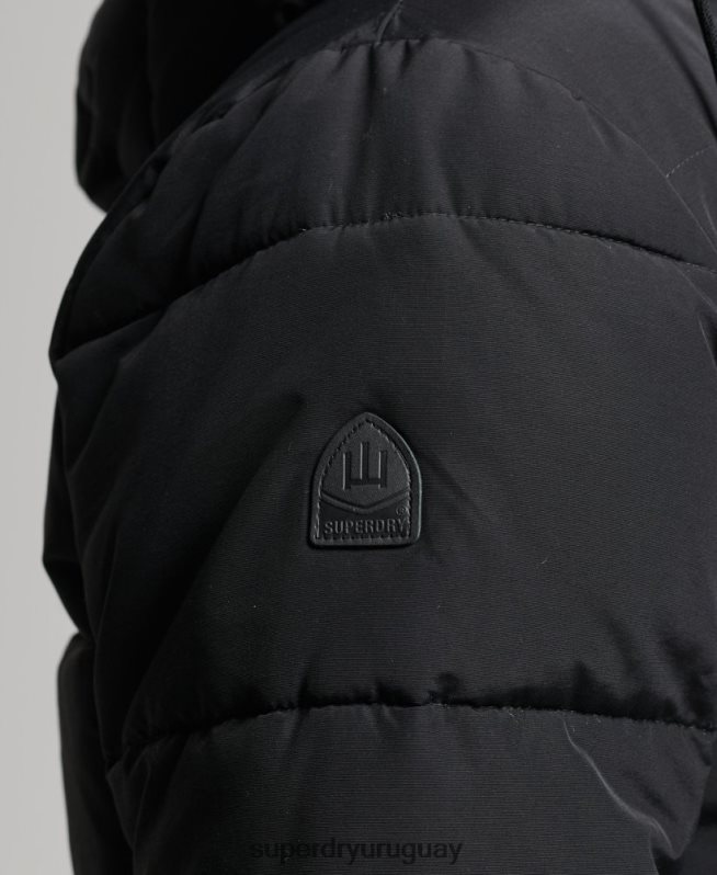 uy Superdry hombres chaqueta acolchada de montaña azul oscuro DT2N8Z4533 ropa