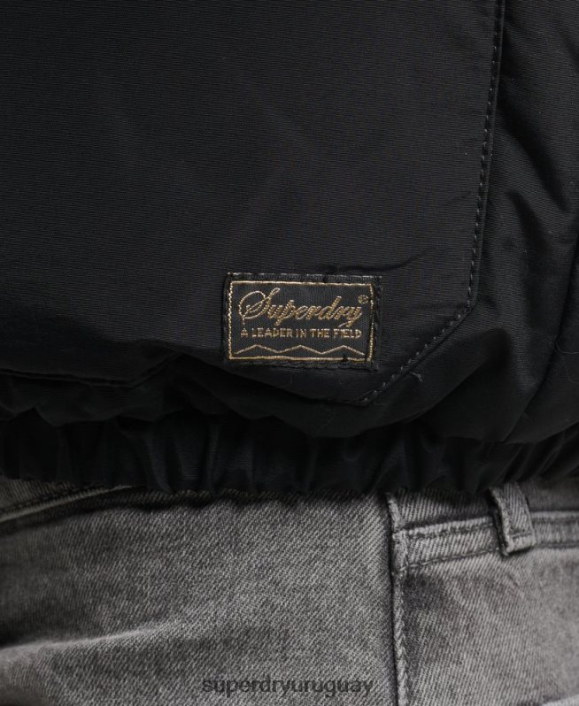 uy Superdry hombres chaqueta acolchada de montaña azul oscuro DT2N8Z4533 ropa