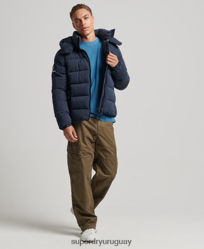 uy Superdry hombres chaqueta acolchada de montaña de microfibra Armada DT2N8Z1045 ropa