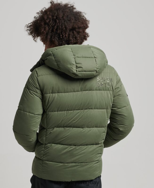 uy Superdry hombres chaqueta acolchada de montaña de microfibra caqui DT2N8Z1114 ropa