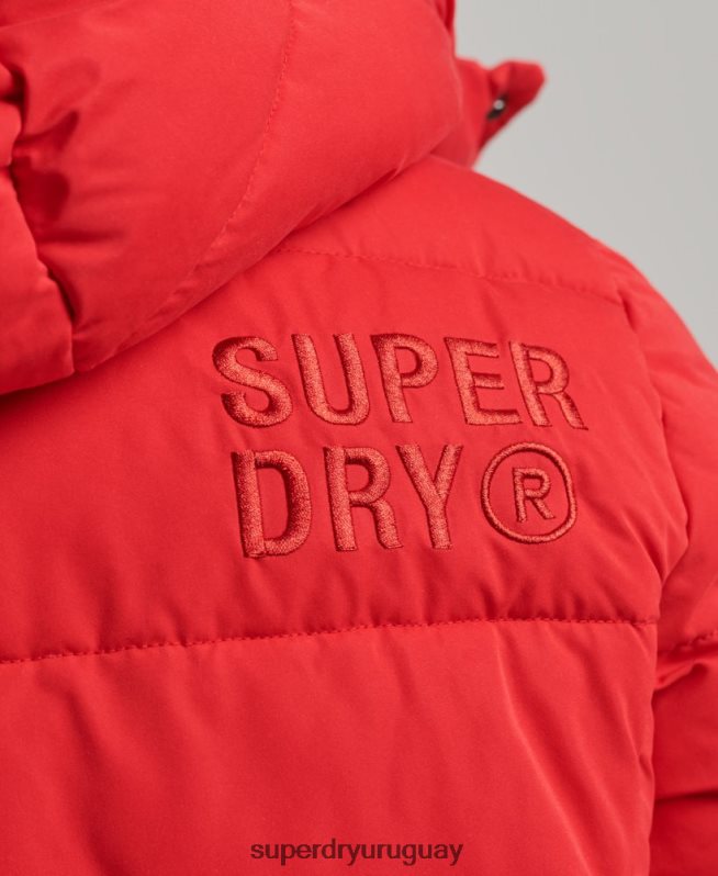 uy Superdry hombres chaqueta acolchada de montaña de microfibra rojo DT2N8Z1115 ropa